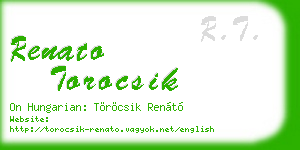 renato torocsik business card