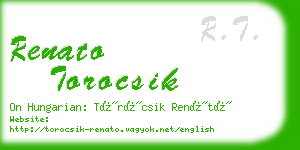 renato torocsik business card